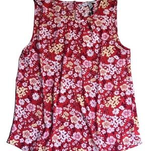 NWT 41 Hawthorn Floral Sz Medium Blouse Top Sleeveless